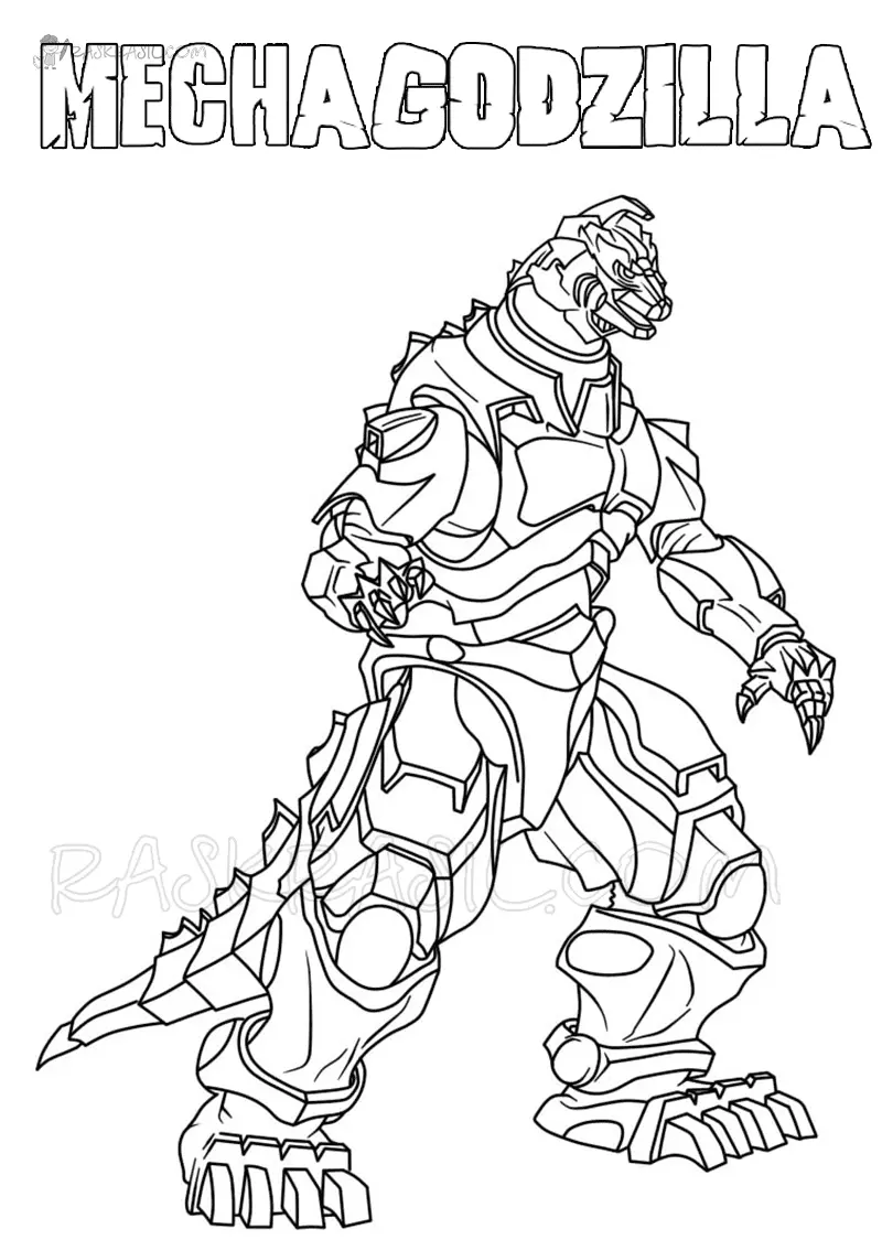 Mechagodzilla Ausmalbilder 5