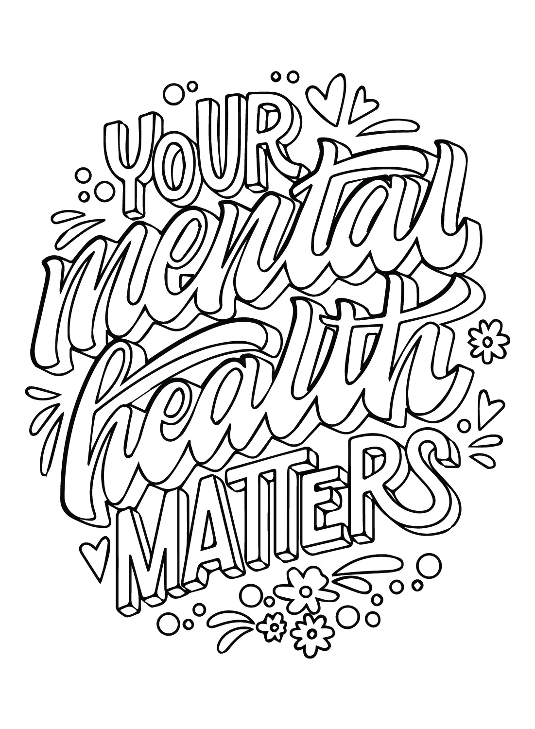 Mental Health Coloring Pages 6