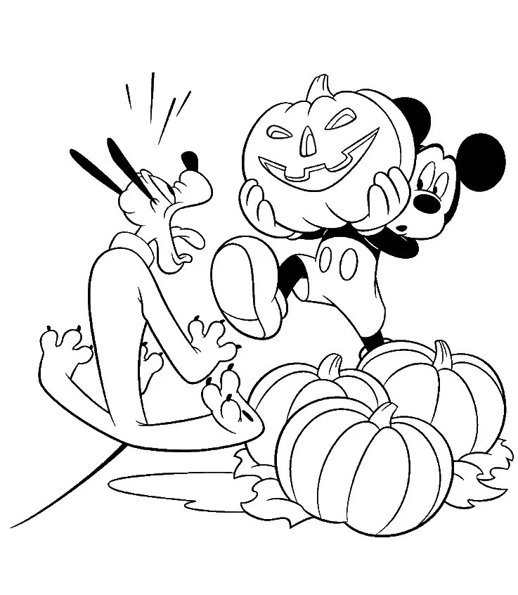 Mickey Mouse Kürbis Ausmalbilder