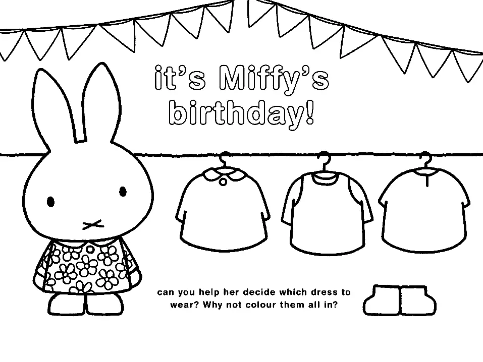 Desenhos de Miffy Para Colorir 60