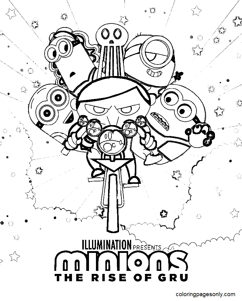 Minions The Rise Of Gru Coloring Pages 1