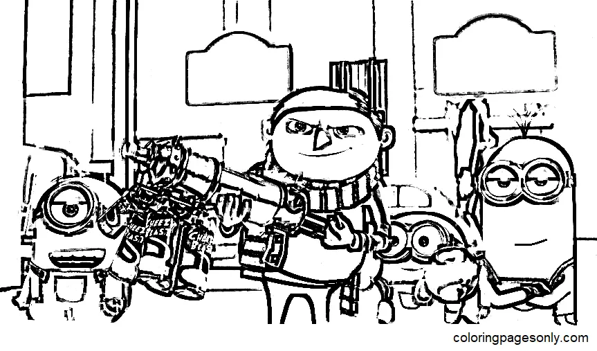 Minions The Rise Of Gru Coloring Pages 6