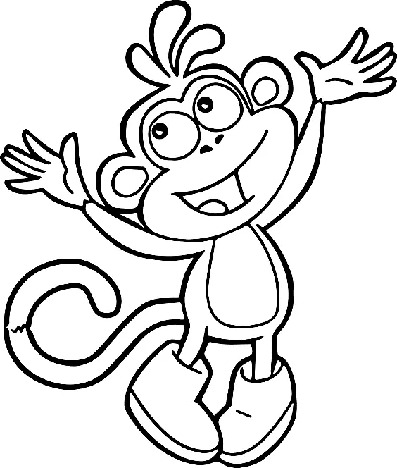 Desenhos de Monkey Para Colorir 45