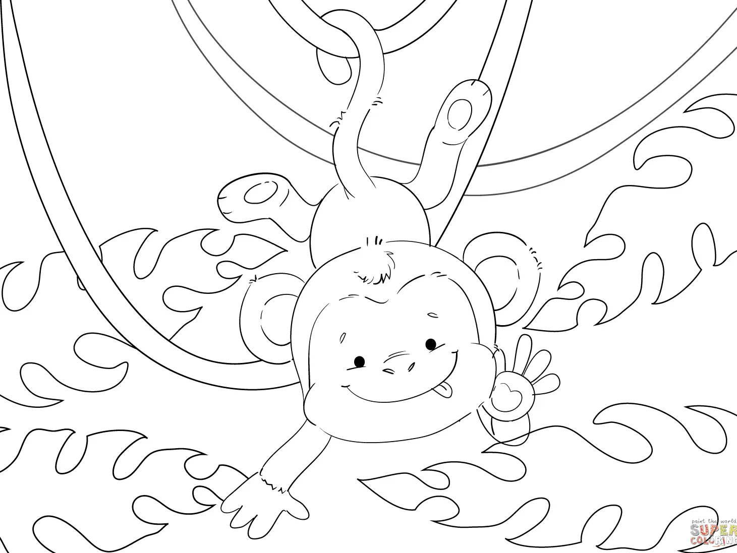Desenhos de Monkey Para Colorir 46