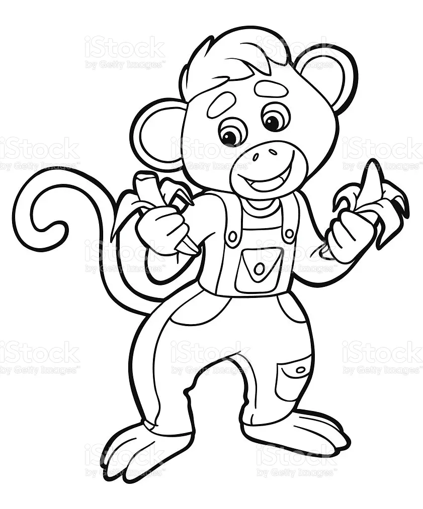 Desenhos de Monkey Para Colorir 53