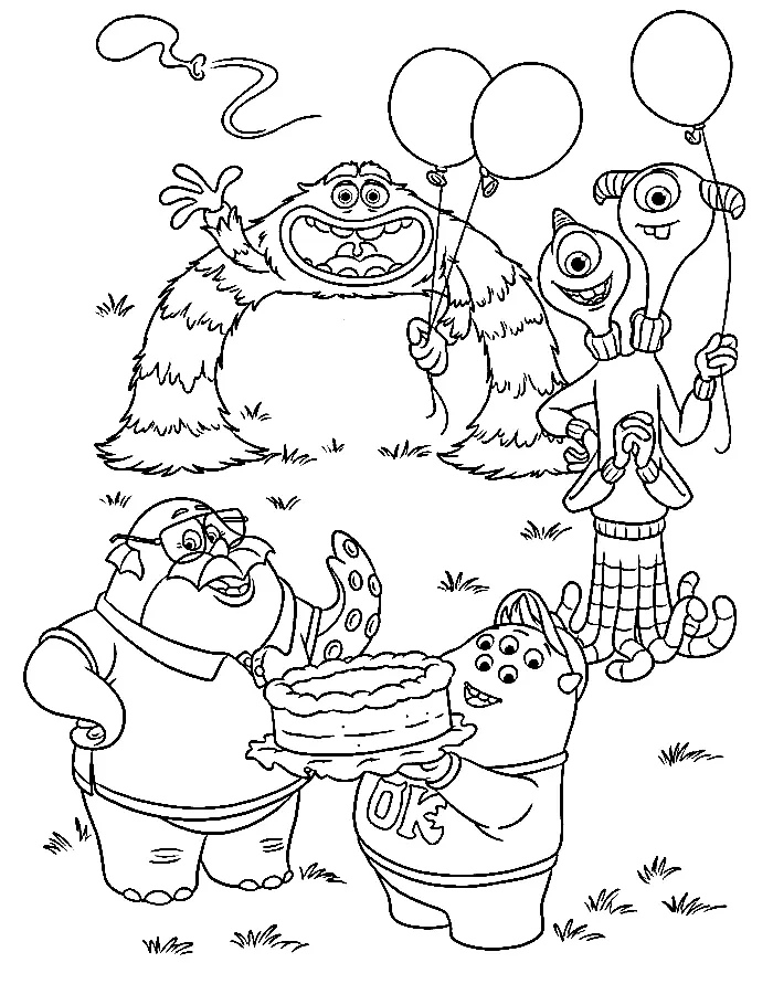 Monsters University Ausmalbilder 2