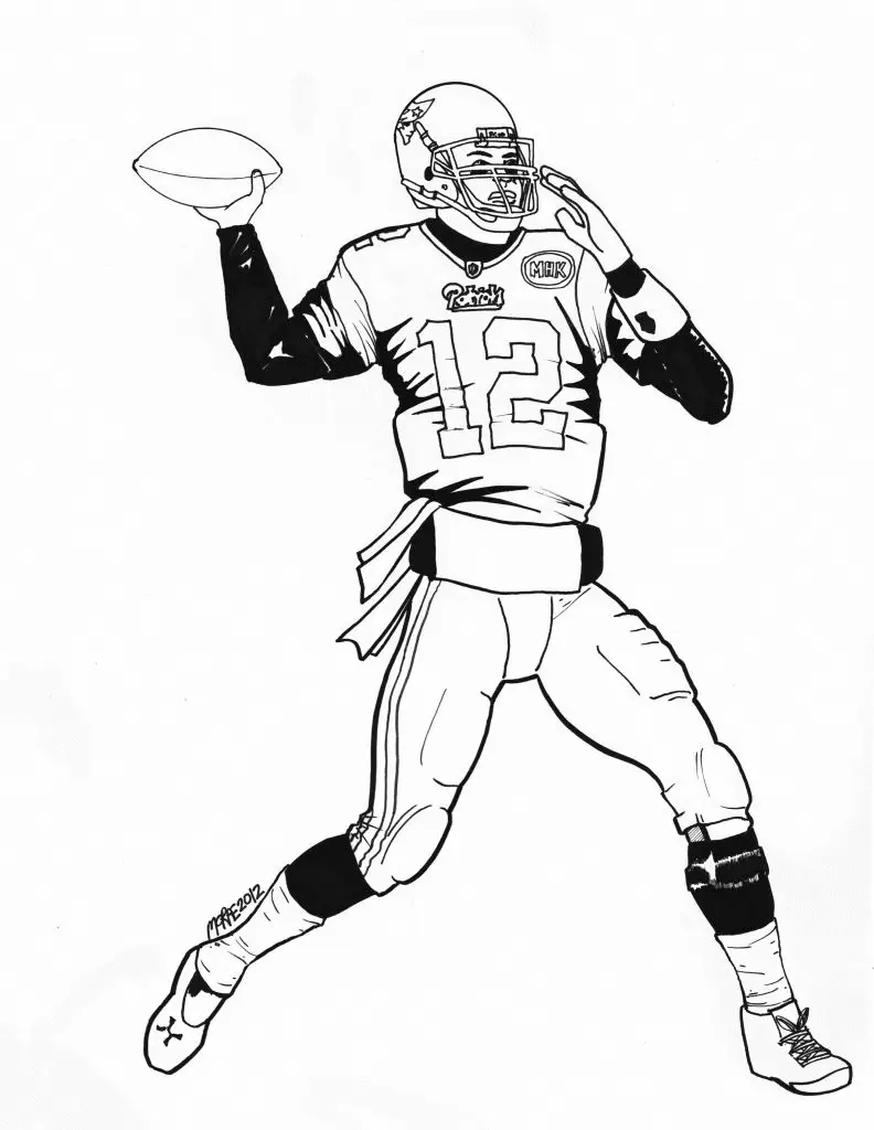 New England Patriots Coloring Pages 16