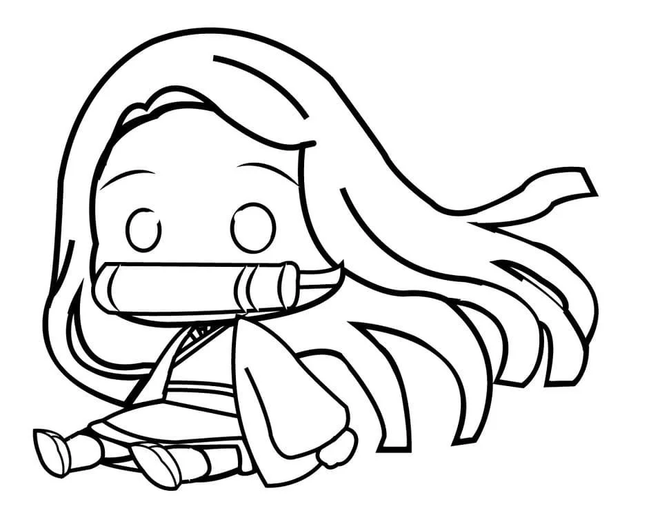 Nezuko Coloring Pages 9