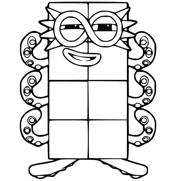 Desenhos de Numberblocks Para Colorir 17