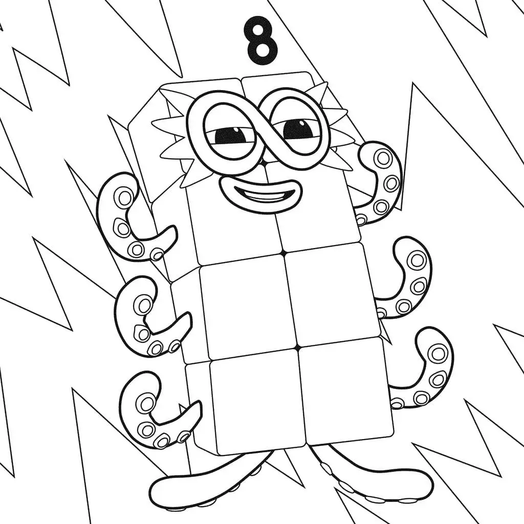 Desenhos de Numberblocks Para Colorir 42