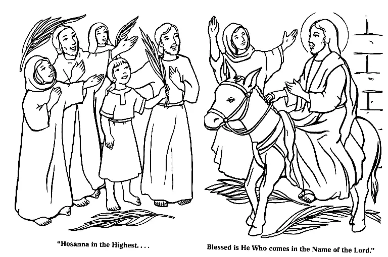 Palm Sunday Coloring Pages 12