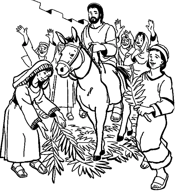 Palm Sunday Coloring Pages 2