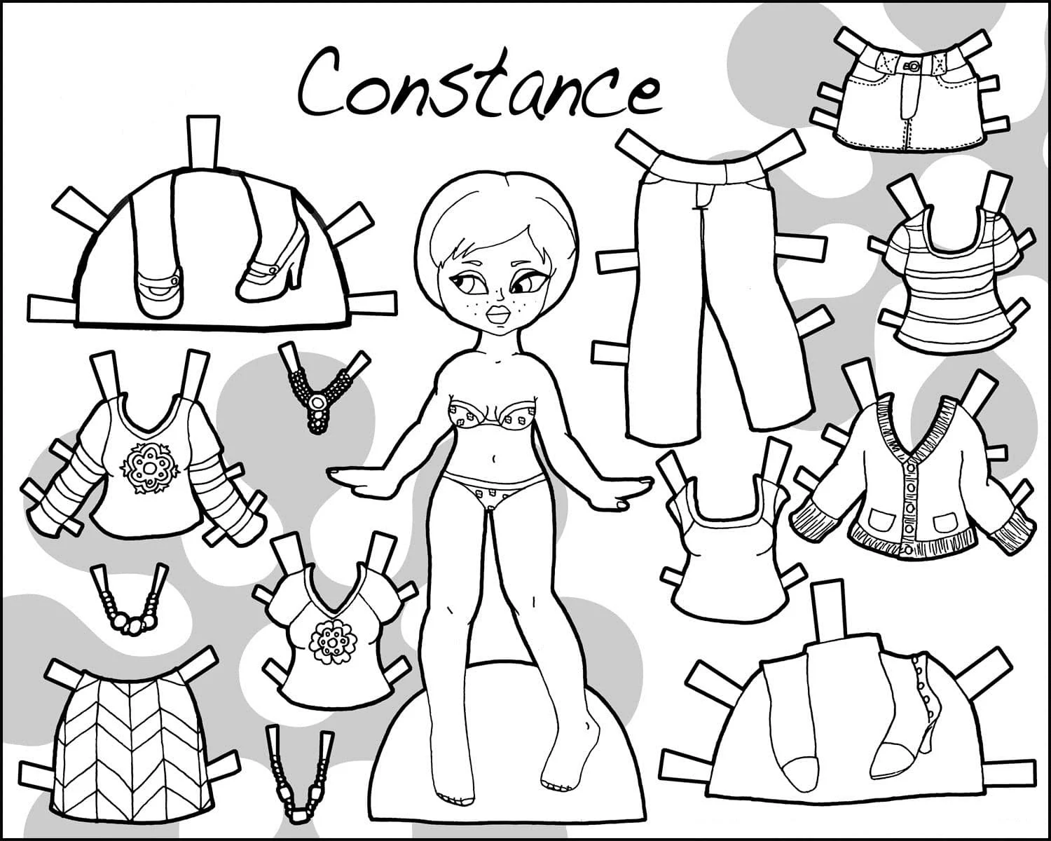Desenhos de Paper Doll Para Colorir 25