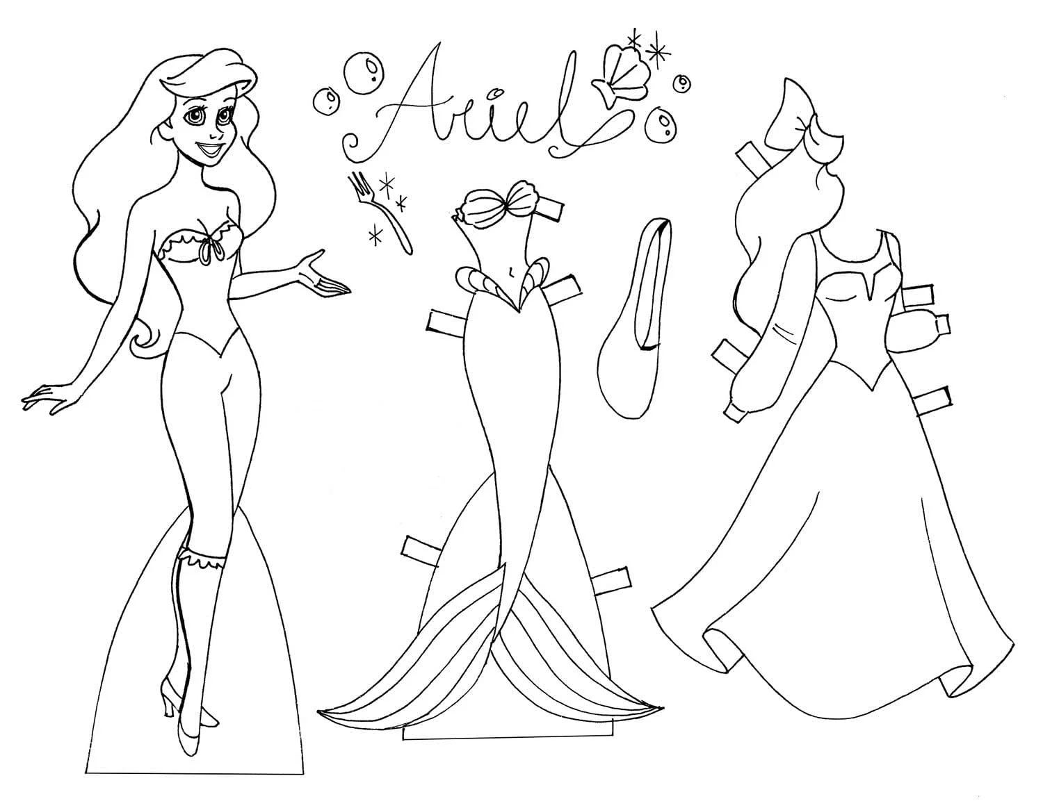 Desenhos de Paper Doll Para Colorir 37