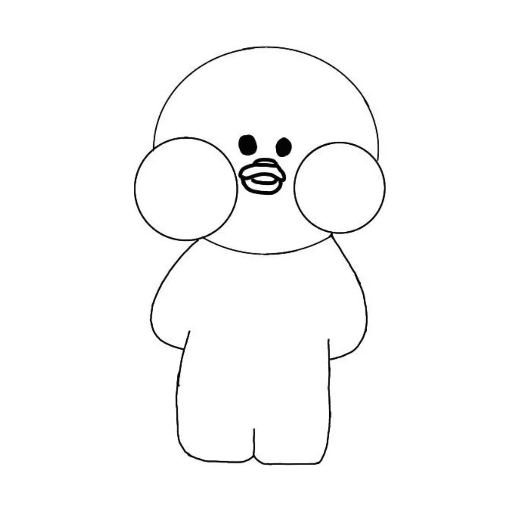 Paper duck coloring pages 22