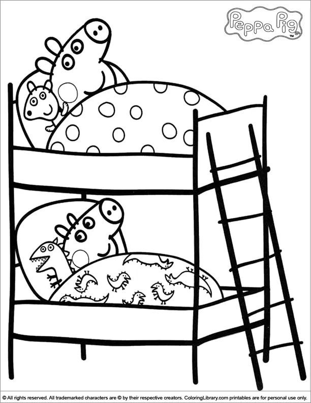 Peppa Pig Para Colorear 1