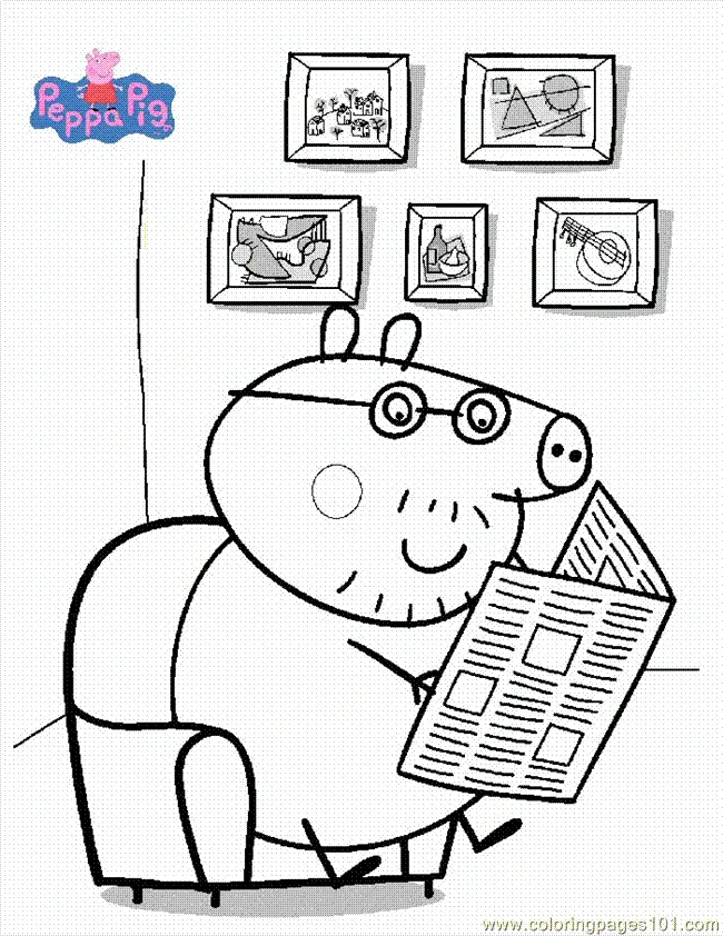 Peppa Pig Para Colorear 8