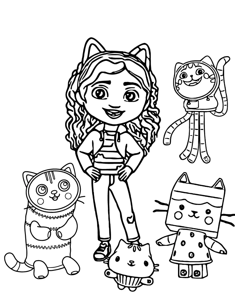 Gato Almofada para Colorir 4