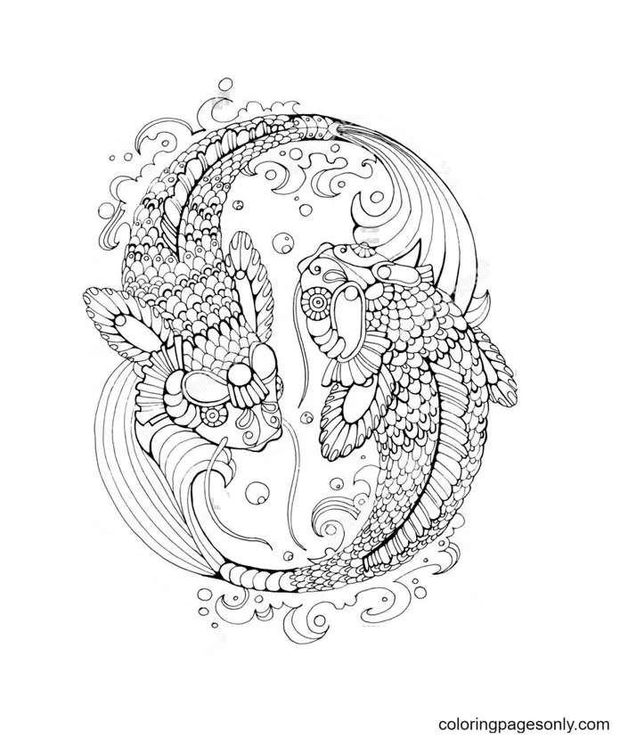 Pisces Coloring Pages 4