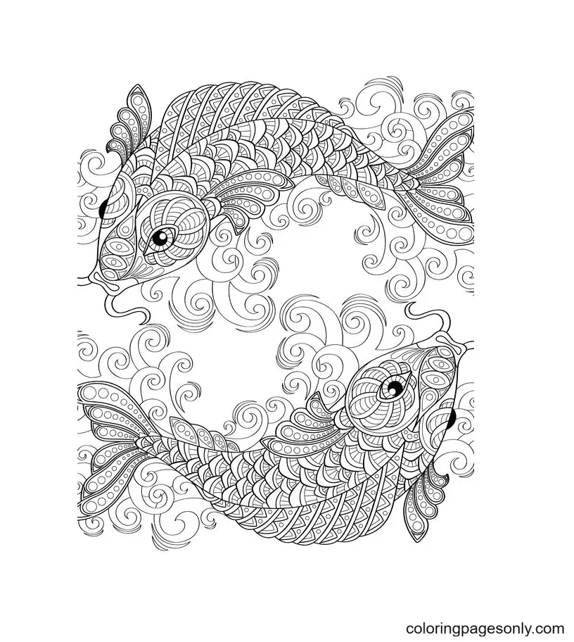 Pisces Coloring Pages 6