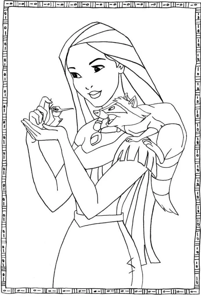 Desenhos de Pocahontas Para Colorir 18