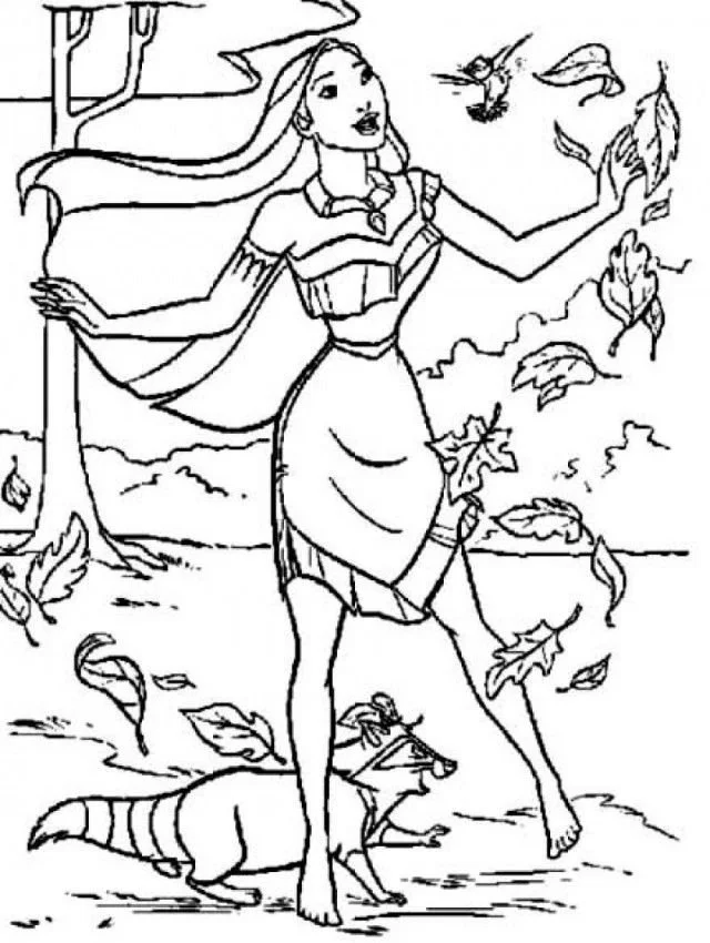 Desenhos de Pocahontas Para Colorir 19
