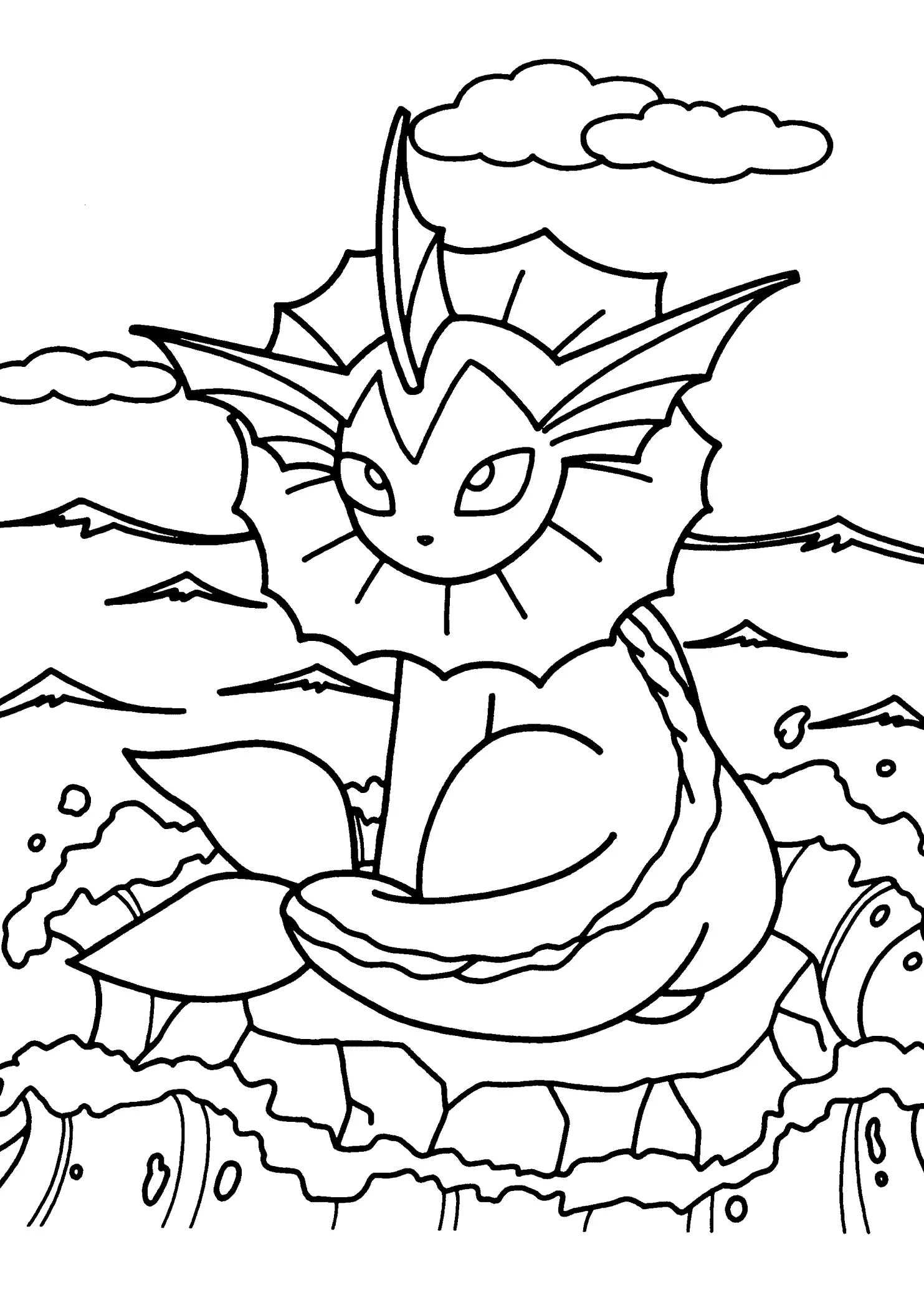Pokemon Vaporeon Ausmalbilder
