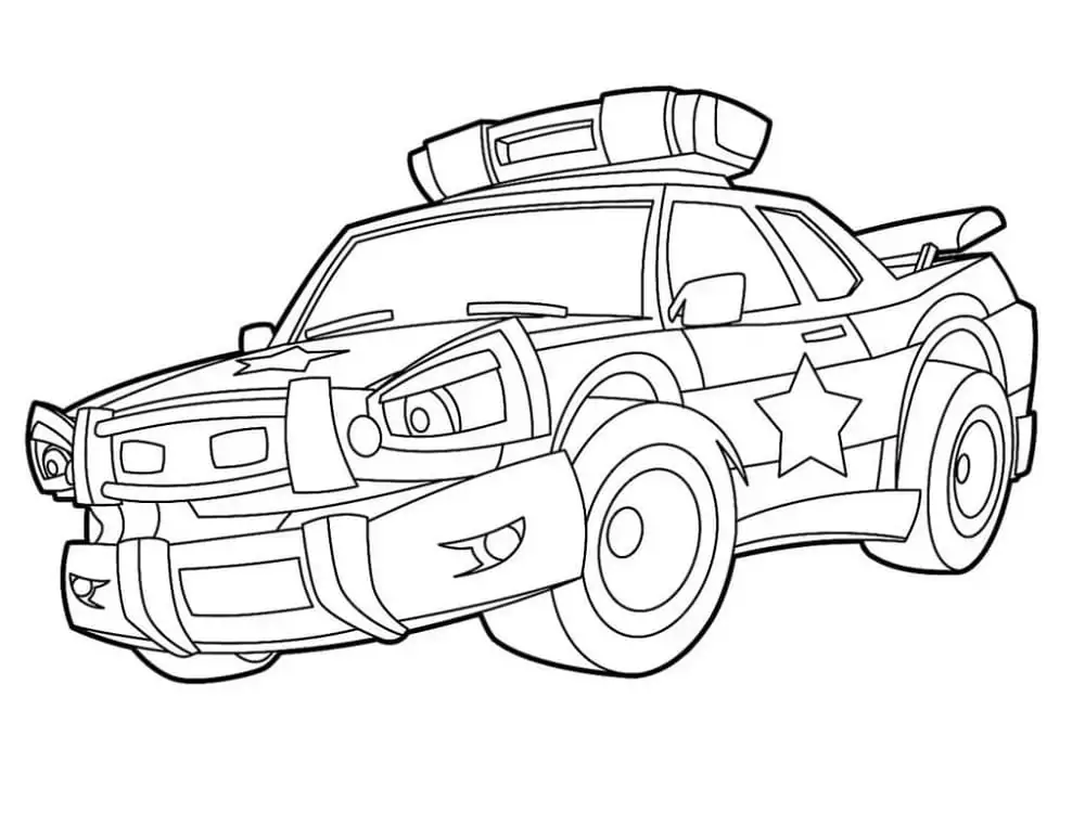 Police Car Coloring Pages 15