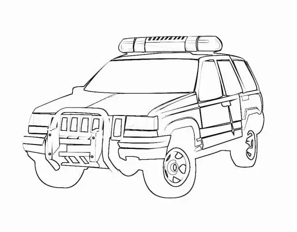 Police Car Coloring Pages 47