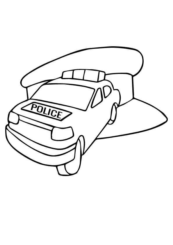 Police Car Coloring Pages 5