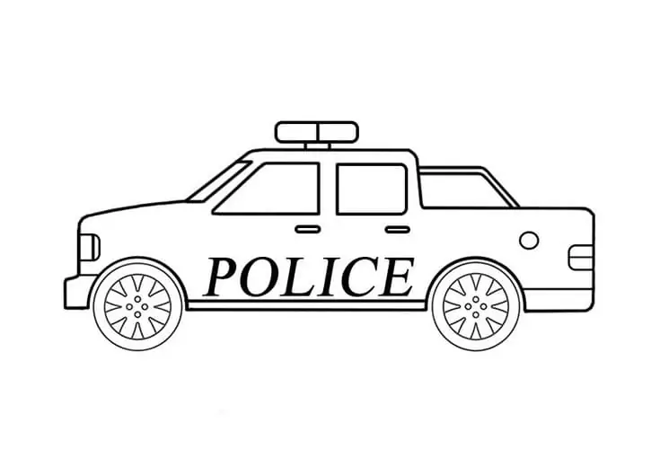 Police Car Coloring Pages 9