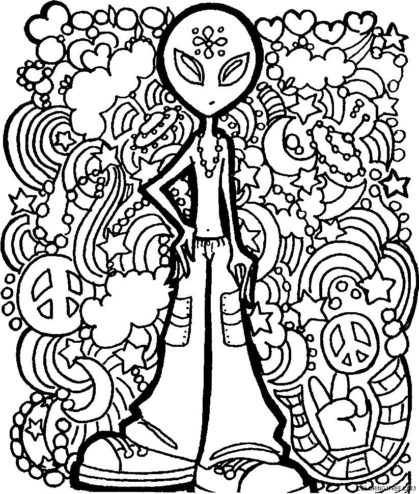 Psychedelic Coloring Pages 16