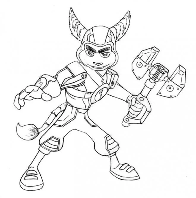 Ratchet and Clank Coloring Pages 45