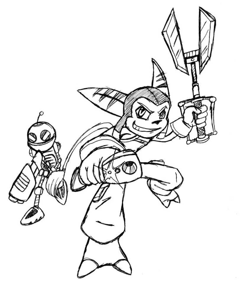 Ratchet and Clank Coloring Pages 48