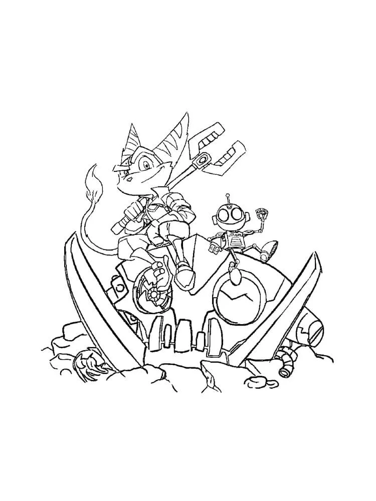 Ratchet and Clank Coloring Pages 53