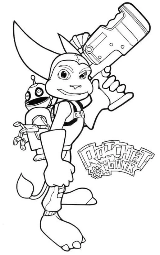 Ratchet and Clank Coloring Pages 8