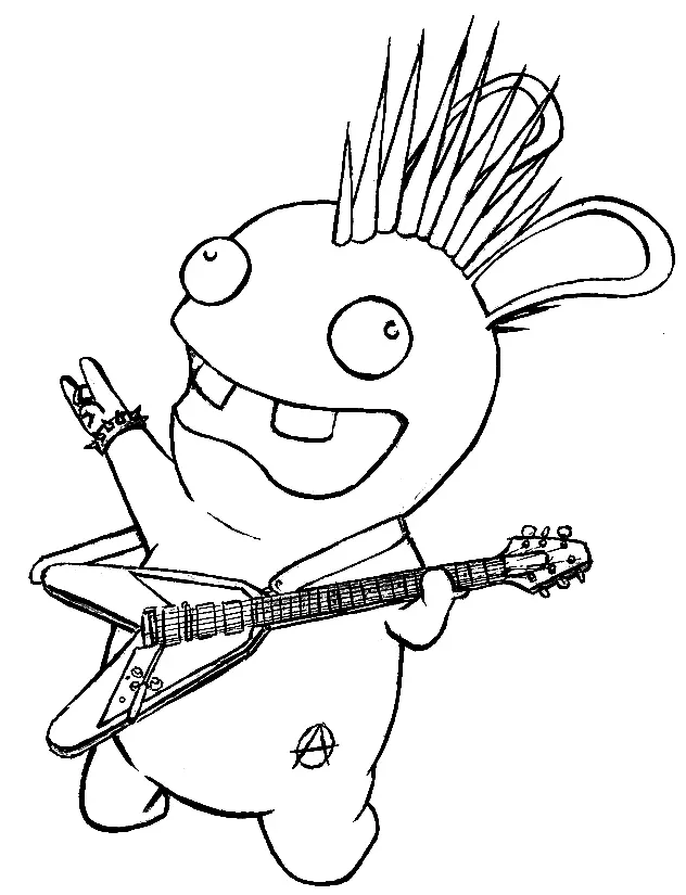 Raving Rabbids Coloring Pages 1