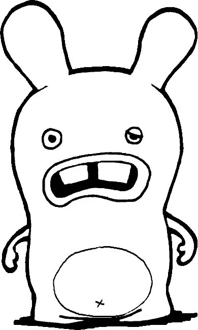 Raving Rabbids Coloring Pages 5