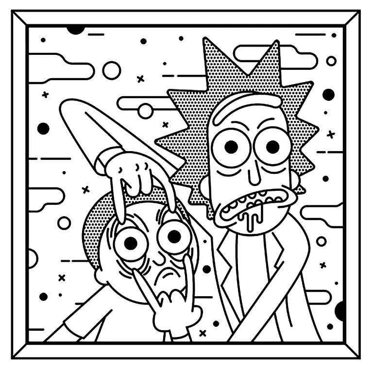 Desenhos de Rick And Morty Para Colorir 16