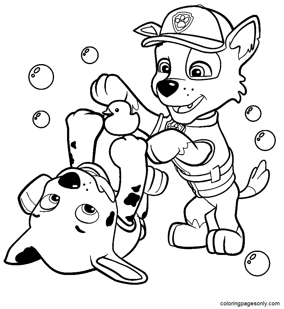 Rocky Paw Patrol Coloring Pages 9