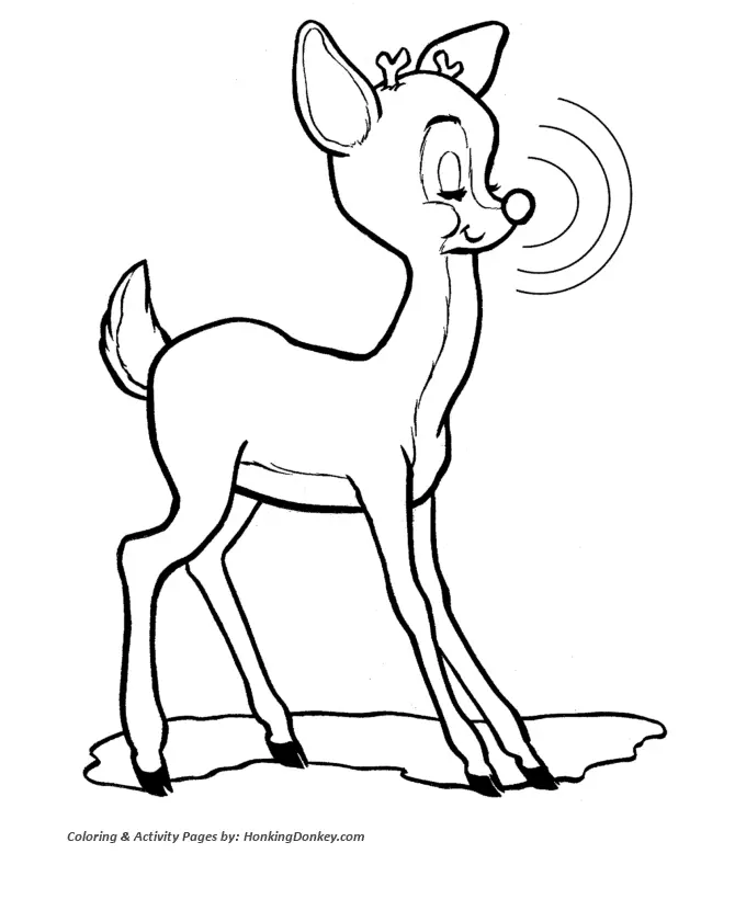 Rudolph the Red Nosed Reindeer Coloring Pages 11