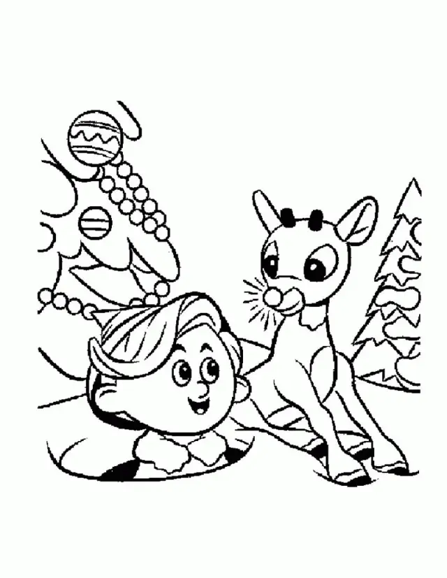 Rudolph the Red Nosed Reindeer Coloring Pages 28