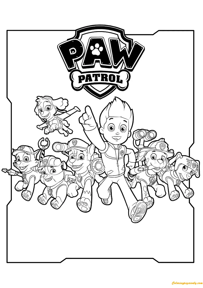 Ryder Patrulla Canina Para Colorear 11