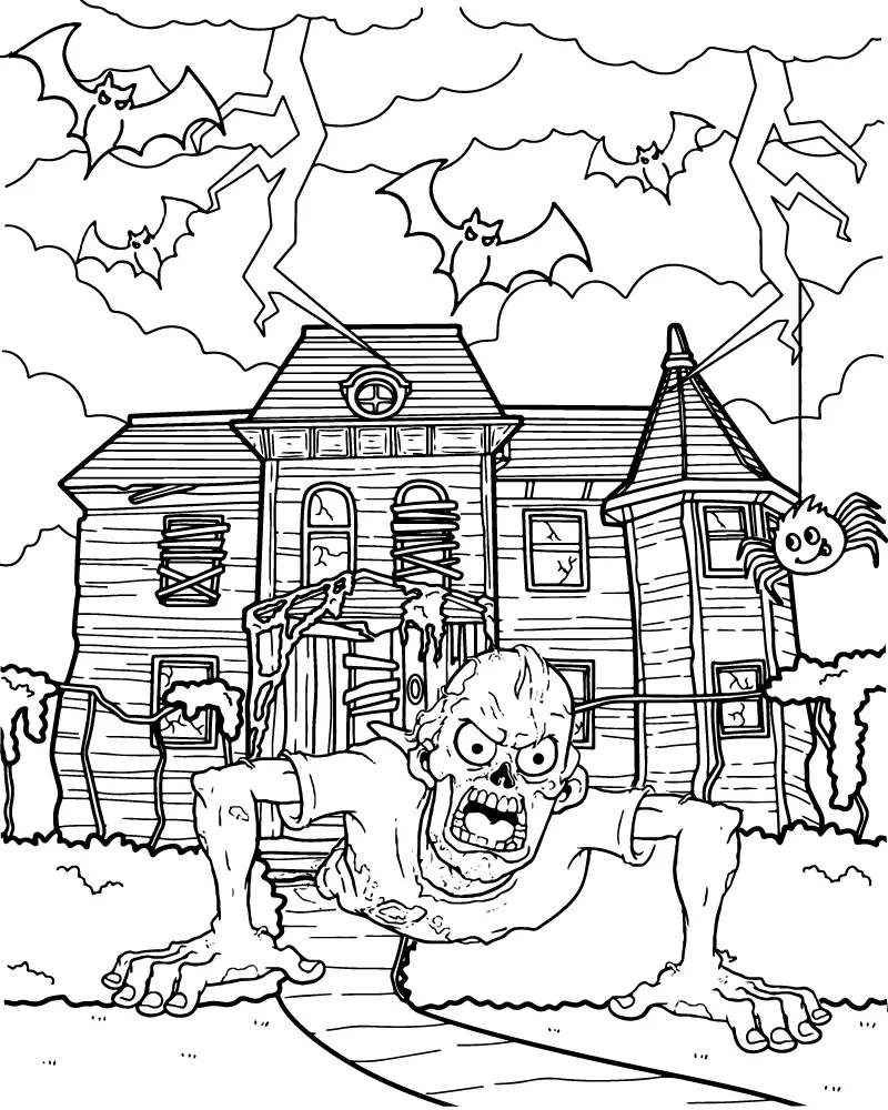 Gruselige Halloween Ausmalbilder 69