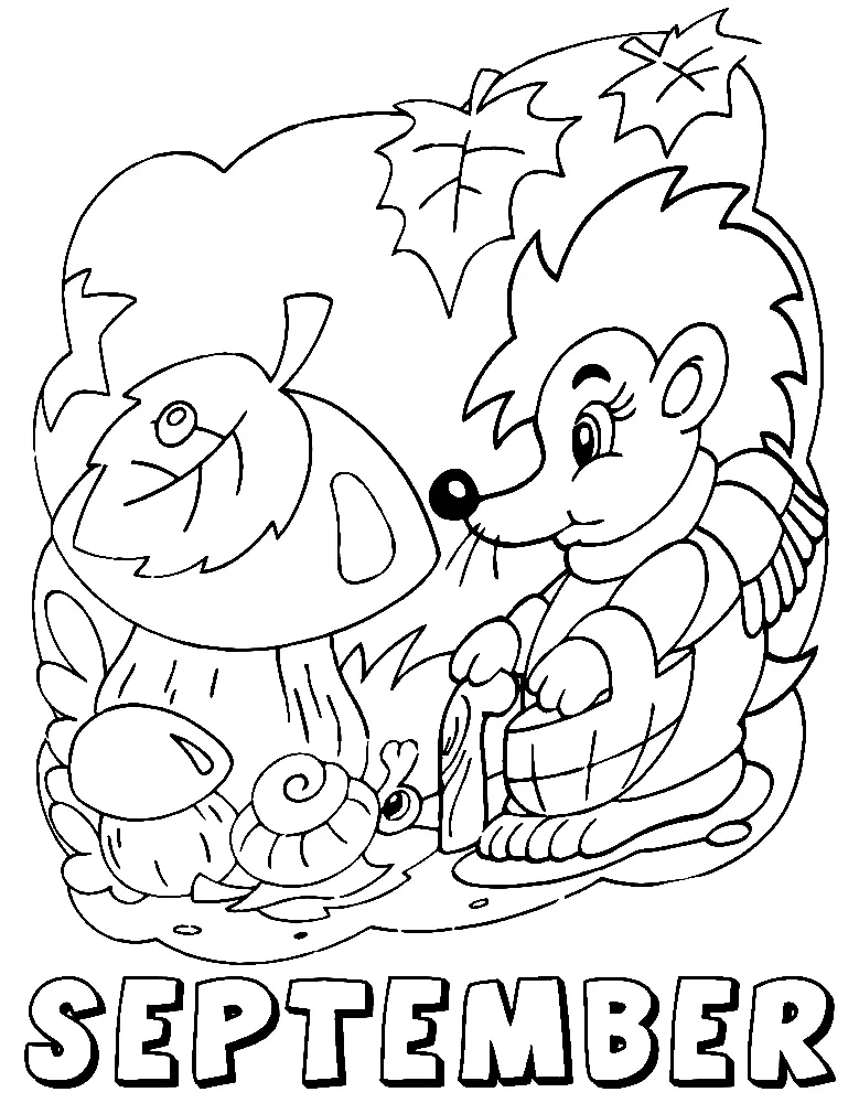 September Coloring Pages