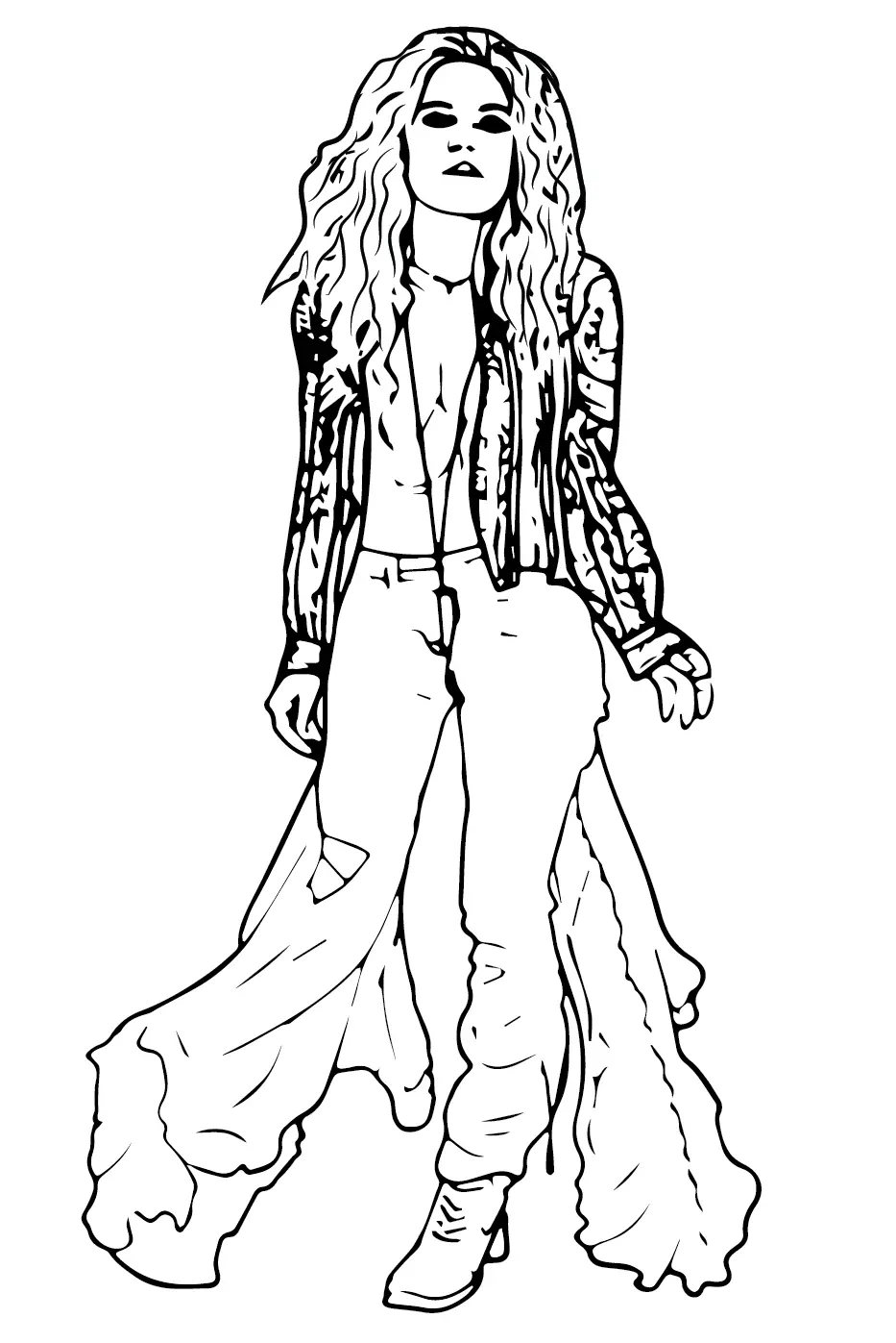 Shakira Coloring Pages 13
