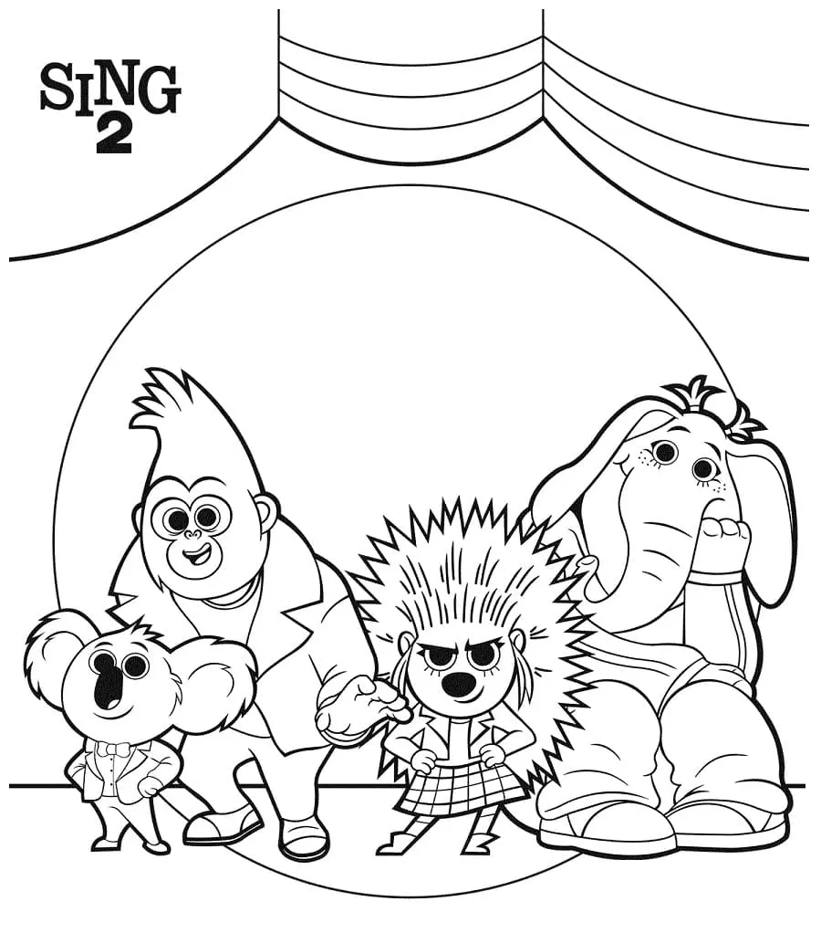 Sing Coloring Pages 11