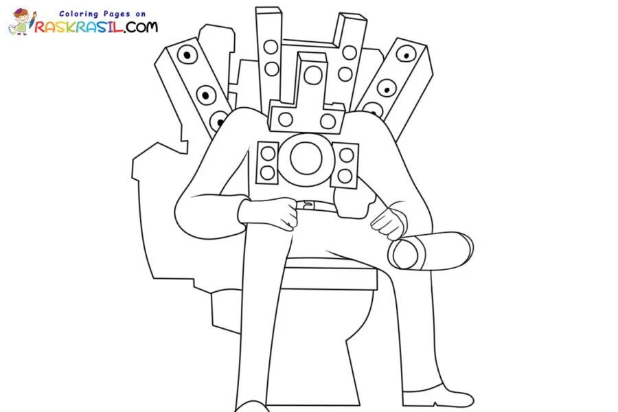 Skibidi Toilet Coloring Pages 13