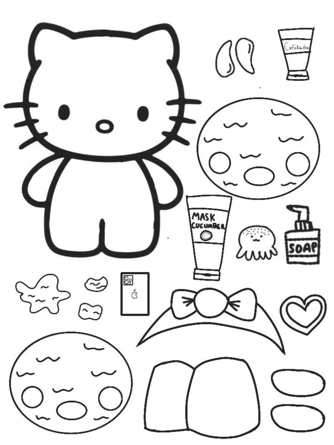 Desenhos de Cuidados Com A Pele Para Colorir 3