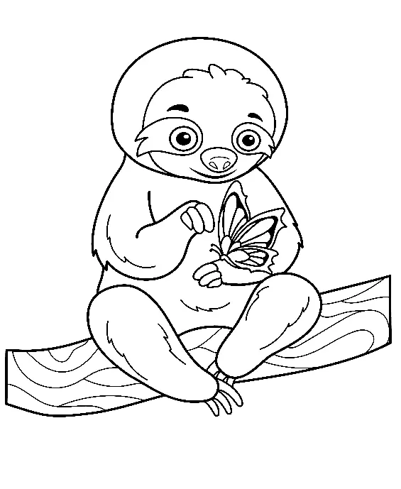 Perezosos Para Colorear 7